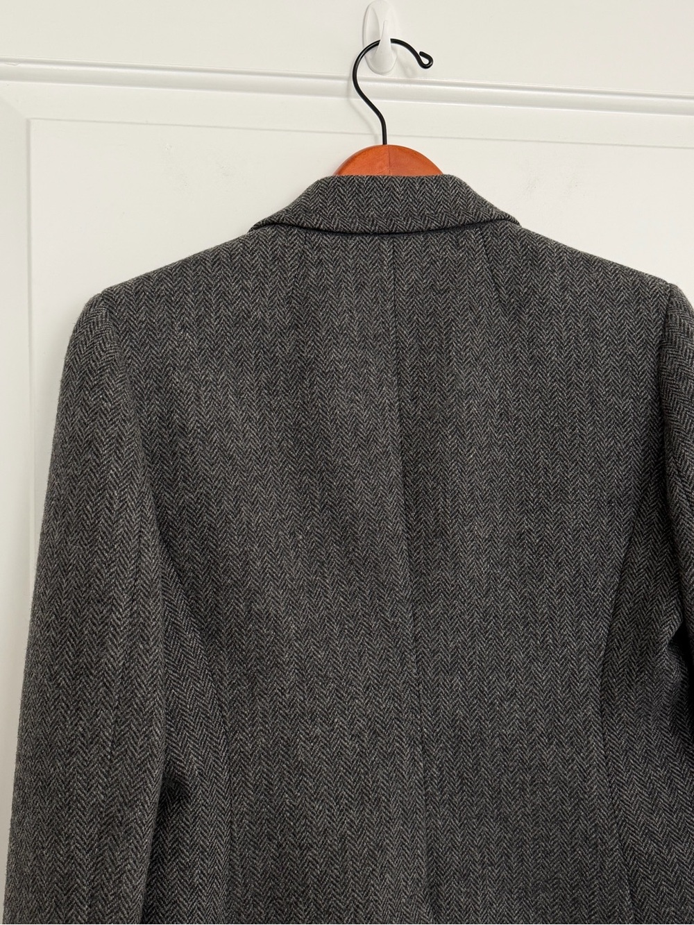 J. Crew 100% Wool Hack ing Blazer in Gray Herringbone Size 6 Preppy Academia - Picture 4 of 15